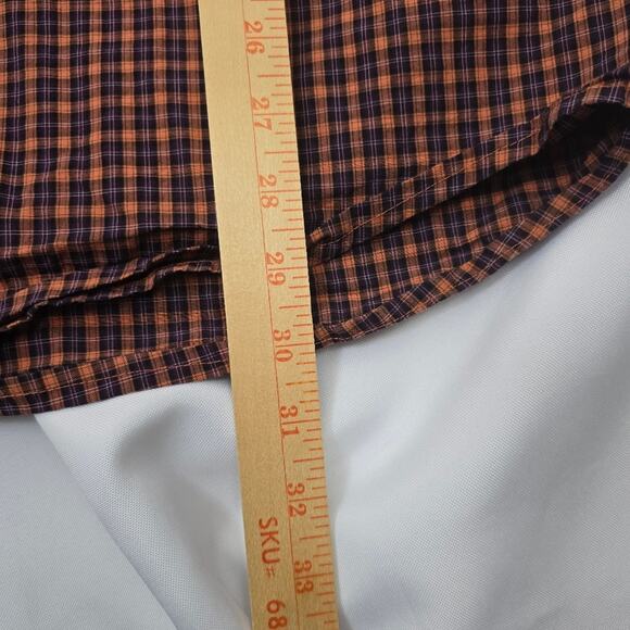 Cinch Mens Button Down Rust Plaid Cowboy Core Rodeo Western Long Sleeve Shirt M - Picture 7 of 12